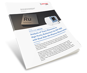Analysis of Trace Elements in High Purity Ruthenium by ICP-OES With Dual Side-On Plasma Observation