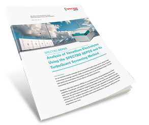 Analysis of Vanadium Electrolytes Using the SPECTRO XEPOS