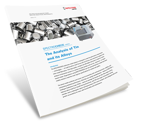 Analysis of Tin Using the SPECTROCHECK Metal Analyzer
