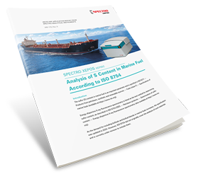 Analysis of S Content in Marine Fuel According to ISO 8754