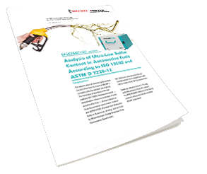Analyis of Low Sulfur in Automotive Fuels